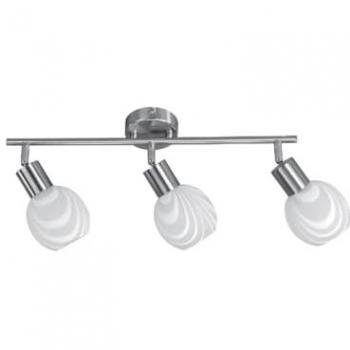 Lámpara de Techo Sara - Metal, Vidrio, Cromo, Blanco - 59x14x21 cm
