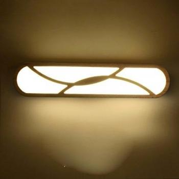 FANDBO Sencillo de estilo japonés moderno junto a la cama de madera creativo LED salón balcón de la habitación del pasillo Lámpara de pared Nordic 3246