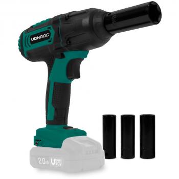 Llave de impacto sin cable 20V - 4 ajustes: 100/200/300/400Nm - Incl. 4 vasos | Excl. batería y cargador