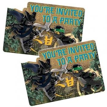 Amscan – 491716 Lego Ninjago invitaciones