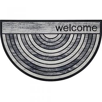Felpudo de Goma Estampado Media Luna 45x75cm - Bienvenida