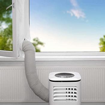 Sello de Ventana para Aire Acondicionado Nedis ACWS4M Blanco 400 cm con Cierre Cremallera