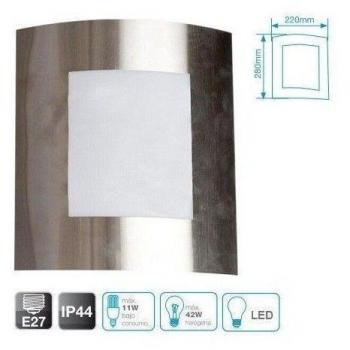 Aplique de Pared de Acero Inoxidable 1xE27 GSC 0701910