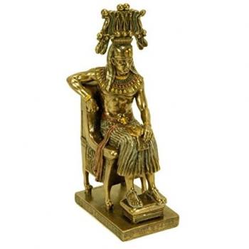 Caprilo Figura Decorativa Resina Faraón Egipcio Coronado. 7 X 10 X 22 Cm.