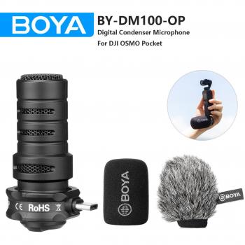 Micrófono de Condensador Mini BOYA BY-DM100-OP Plug and Play para DJI OSMO Pocket