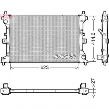 Radiador de refrigeración de motor DENSO DRM47039