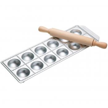 Imperia World of Flavours Molde para Raviolis Italianos, 12 Piezas y Rodillo para Amasar