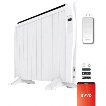 Emisor Térmico Wifi EVVO C10 Blanco 1500W, 10 Elementos, Control Remoto, Temporizador, Compatible con Google Home y Alexa