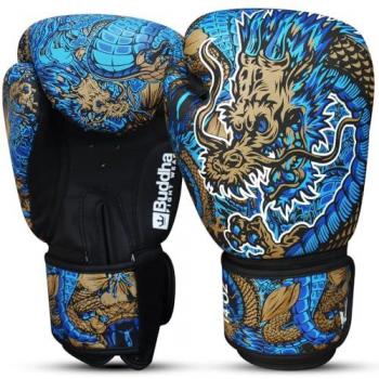 Buddha Fight Wear Fancy Dragon Blue Muay Thai Boxing Gloves