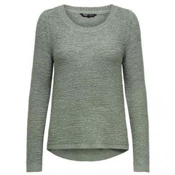 ONLY Jersey de mujer de manga larga y cuello redondo, modelo Geena, color verde