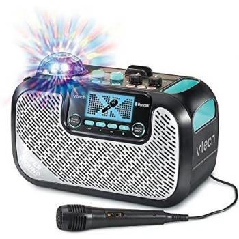 Micrófono Karaoke Vtech SuperSound con Altavoz, Luz Disco Rotativa, Bluetooth y Aprendizaje del Canto para Niños a Partir de 5 Años