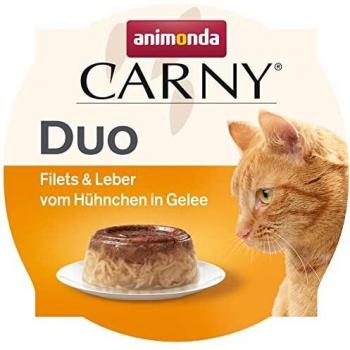 Animonda Carny Adult Duo 48 x 70 g - Bulk Pack - Chicken Fillet and Liver in Jelly