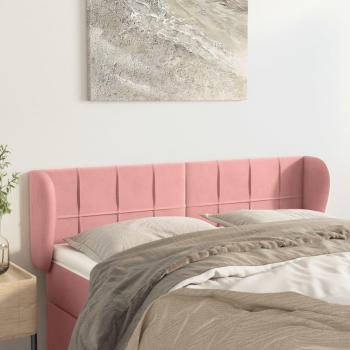 Cabecero de terciopelo rosa 147x23x78/88 cm vidaXL