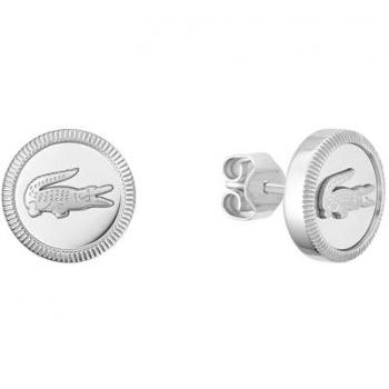 Pendientes Memento de acero inoxidable con logo Lacoste
