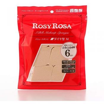 Diamond-Shaped Moist Makeup Sponges - 6 Pack by Rosy Rosa