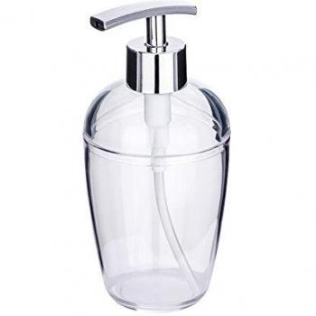 Wenko 22193100 Cocktail-Dispensador de jabón plástico transparente, 8,0 x 8,0 x 19,9 cm