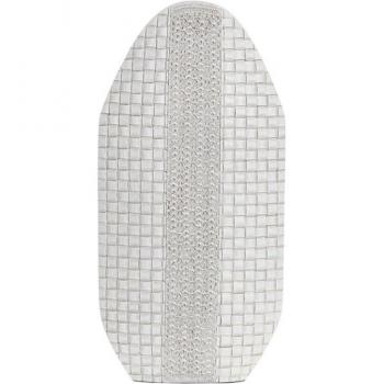 Jarrón de resina blanco de 25x10x51 cm con diseño moderno para decoración del hogar