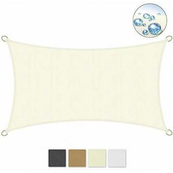 Toldo/parasol cuadrangular SolVision Crema 400x200 cm - Protección solar y UV, tejido repelente al agua