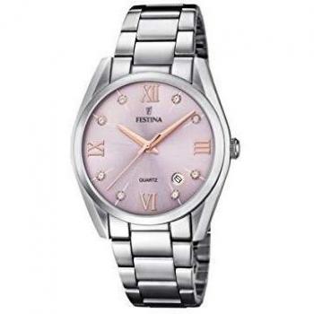 Festina Reloj Analógico para Mujer de Cuarzo con Correa en Acero Inoxidable F16790/D