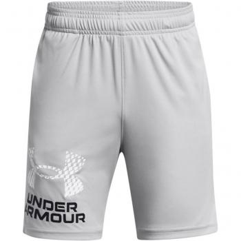 Under Armour Boys Tech Logo Shorts - Youth Medium (140-150CM) - Grey