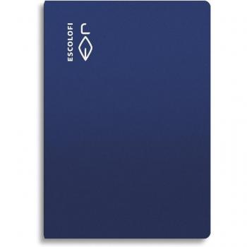 Libreta grapada folio cuadrícula 4x4 margen azul