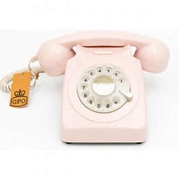 GPO 746 Retro Pink Rotary Dial Telephone