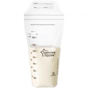 Tommee Tippee Bolsas para Conservar Leche Closer to Nature, Bolsas Esterilizados para hasta 350ml de Leche Materna, Pack de 36
