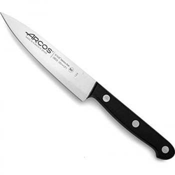 Arcos Serie Universal, Cuchillo Cocinero, Hoja de Acero Inoxidable Nitrum 120 mm, Mango de Polioximetileno, POM Color Negro