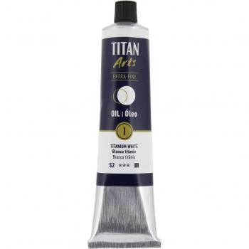 Tubo de pintura al óleo TITAN Arts extra fine 200ml blanco titanio