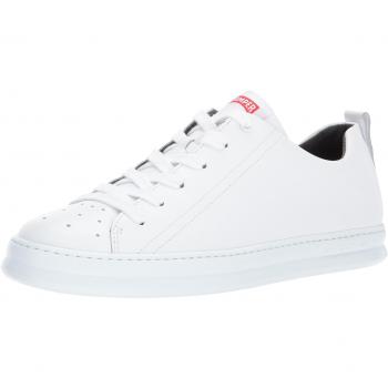 Camper Runner Men's Low-Top Sneakers in White Calfskin Leather
