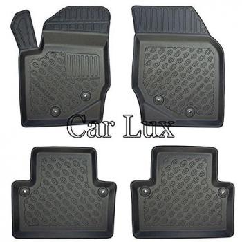 Car Lux AR04339 - Alfombras Alfombrillas de Goma Exclusiv Tipo cubeta 3D Borde Alto para XC90