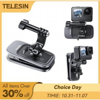 TELESIN 360° Magnetic Backpack Clip for Action Cameras (GoPro, Insta360, DJI)