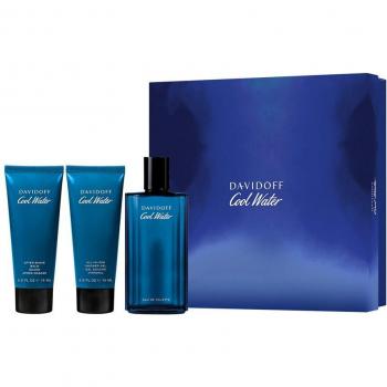 Davidoff Cool Water Eau De Toilette Shower Gel + Aftershave Balm Gift Set 125ml