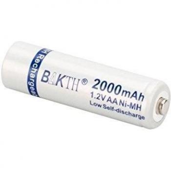 BAKTH 2000mAh 1.2V AA NiMH Pre-Charged baterías recargables baja auto-descarga para teléfonos inalámbricos Juguetes y más dispositivos para el hogar