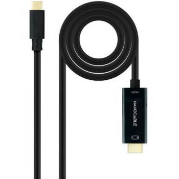 Nanocable 10.15.5132 Cable Conversor USB Tipo-C Macho a HDMI Macho 4K@30Hz 1.8m Negro