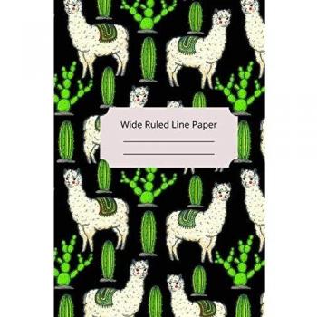 Baby alpaca theme wide ruled line paper 2