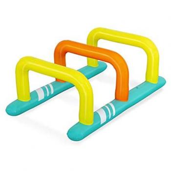 LILI HOME Juego Salta La Valla Hinchable 135x79x53 cm con diseño de túnel de aspersor y pista de obstáculos de agua