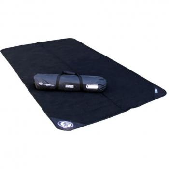 Folding Drum Mat 200x160 cm - Black Protective Carpet for Drums
