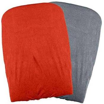Juego de 2 fundas para cambiador de pañales - Polycotton - Oeko-Tex® - Color Melocotón/Perla - 50 x 75 cm