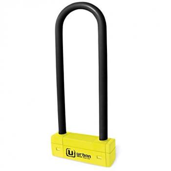 Candado U Antirrobo URBAN UR85 85x300mm, Alta Seguridad Homologado SRA, Horquilla de Acero Endurecido Ø18mm, Doble Bloqueo, Carcasa Llamativa y
