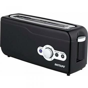 Bastilipo TR-750 Tostador de Rebanada Ancha, automático, 6 Niveles, 750 W, Plástico, Negro