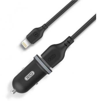 XO TZ08 Pack Car Charger with USB-A to Lightning Cable - Dual USB Ports