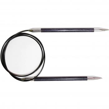 KnitPro – Agujas de Tejer Royale Circular Fijo, Madera de Abedul/latón, Multicolor, 80 cm x 6,5 mm