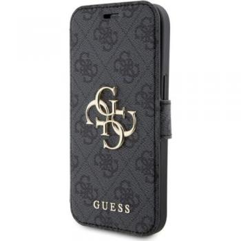 Funda Guess Book 4G Metal Logo para iPhone 15/14/13 de 6.1 en Gris