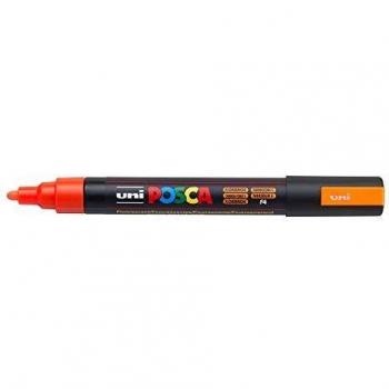 Rotulador permanente 2,5mm naranja fluor pc-5m posca uni 19806