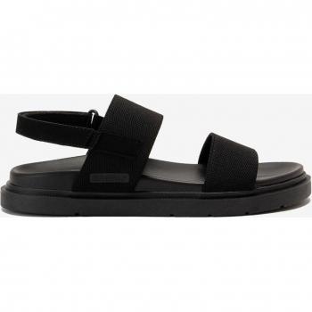 Sandalias Planas de Mujer Ecoalf Thais en Textil Negro con Cierre Adherente y Suela de Goma Sostenible