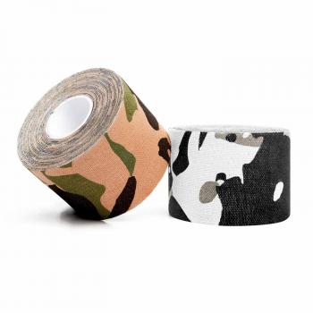3x vendajes camuflaje de kinesiología, vendaje elástico y de calidad / tejido 100 % algodón, resistente al agua, nueva fórmula adhesiva para una mayor adhesión en circunstancias extremas. Recomendado por fisioterapeutas. Longitud de rollo 5 m, anchur