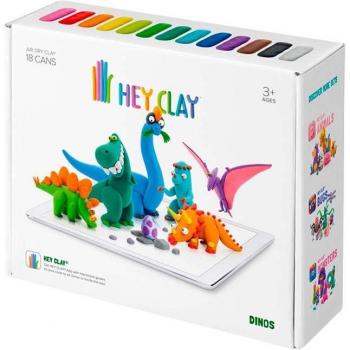 Hey Clay Dinosaurios Set de Plastilina 18 Botes