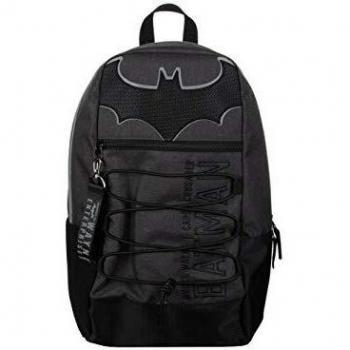Bioworld Backpack, Mochila DC Comics Batman Unisex Adulto, Negro Y Gris, L