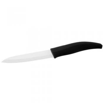 Nirosta Cuchillo Chef, cerámica Blanca, Mango de Acero Inoxidable Revestido de TPE Negro, Centimeters